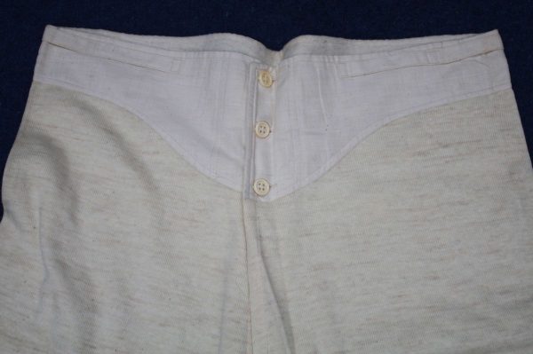 Vintage Rare Wool Button Front Yoke Front Trunks Drawers Underwear with brace tapes. Military Issue - Image 11