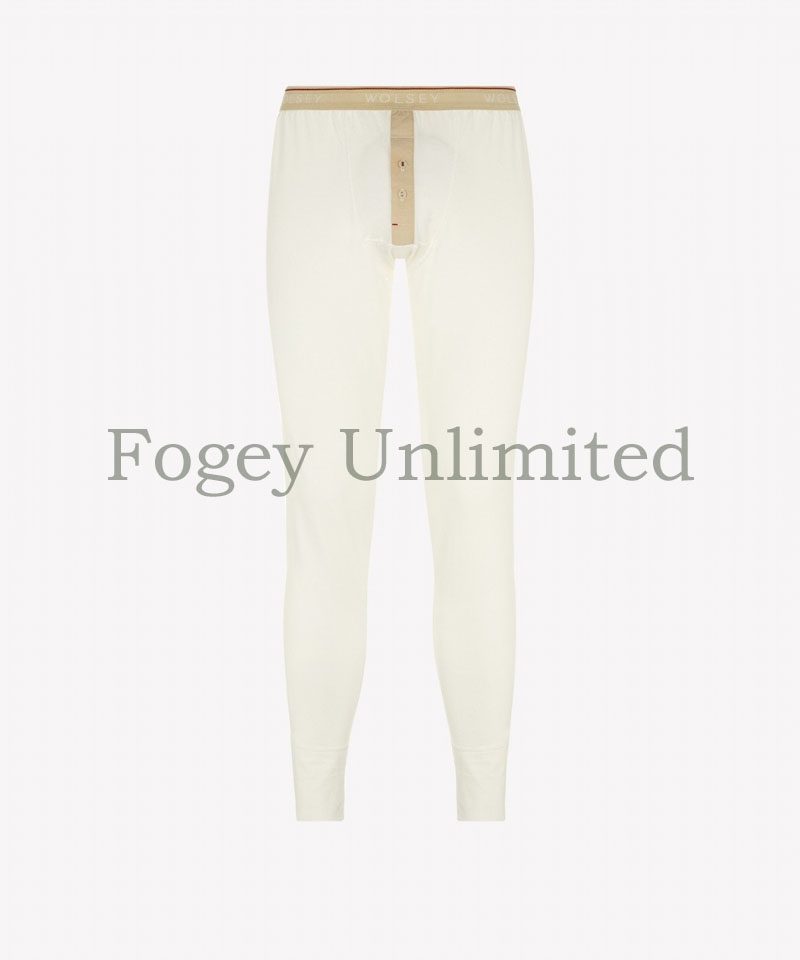 Wolsey Vintage style Cotton 2 Button front Long Johns - Fogey Unlimited