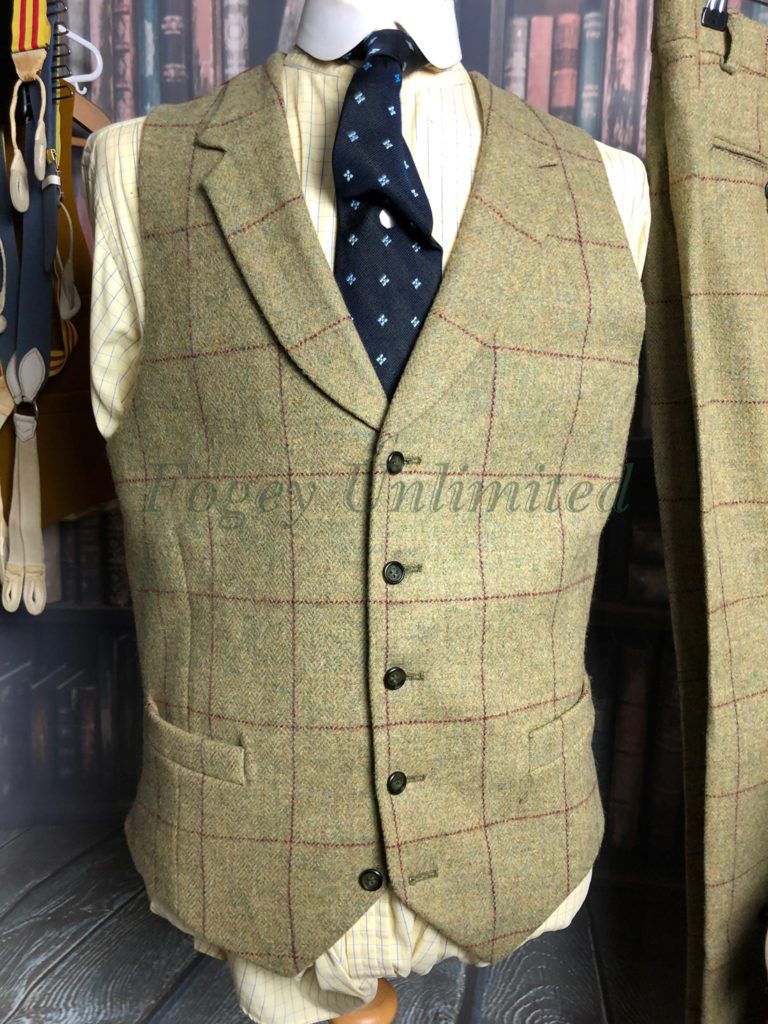 Traditional 3 Piece Heavyweight Tweed Suit Bold Windowpane 40Chest ...