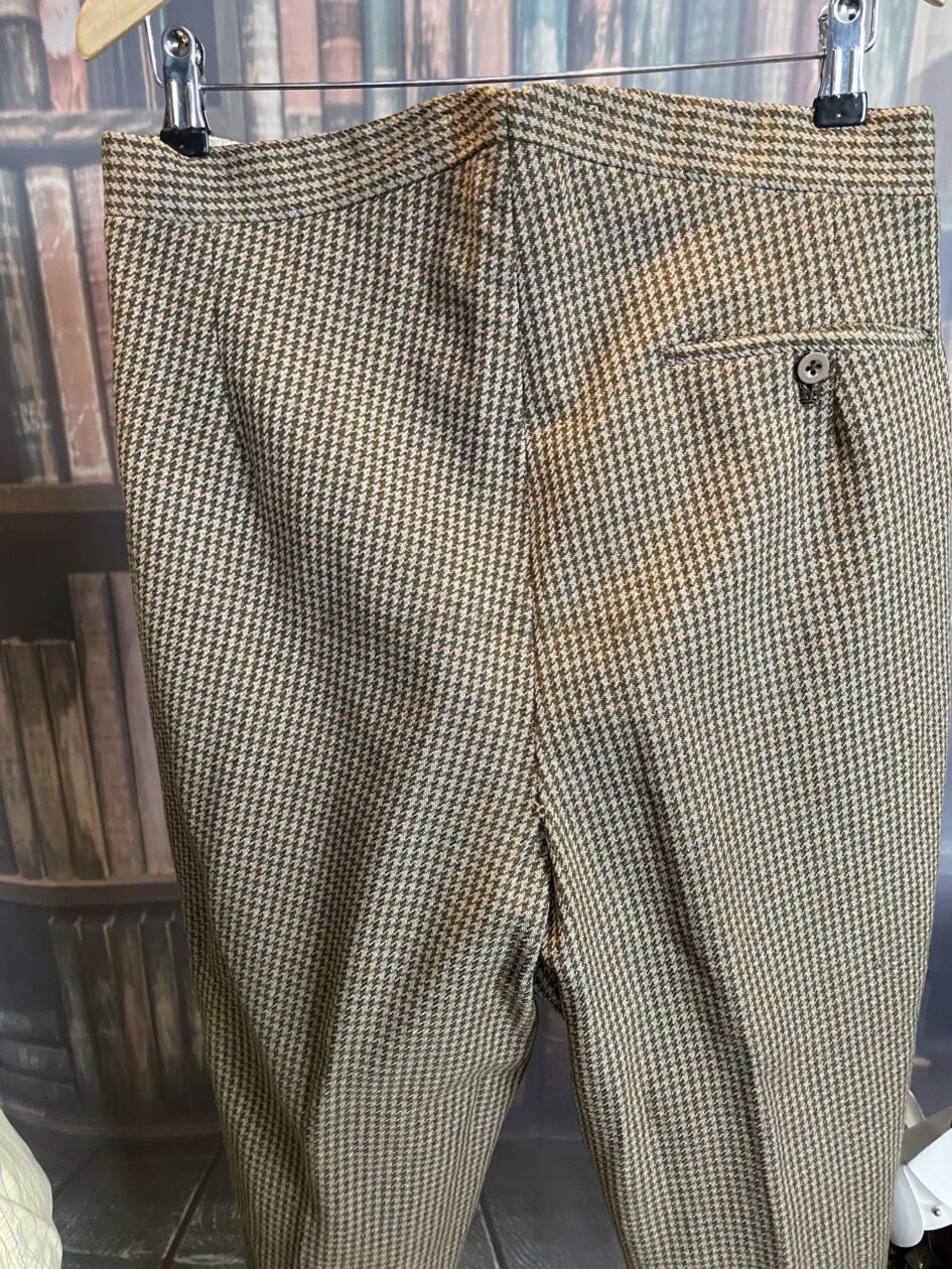 BESPOKE Savile Row Houndstooth Heavyweight Tweed Trousers and waistcoat ...