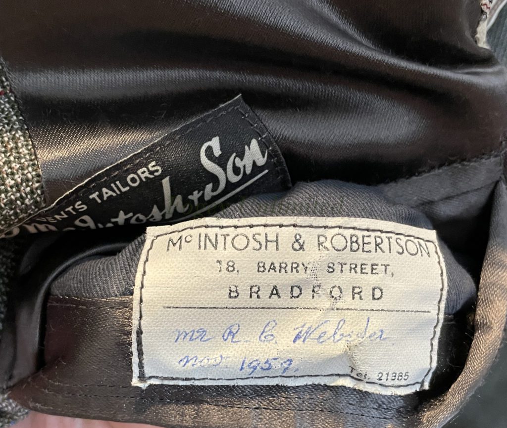 Vintage Bespoke 2 Piece Tweed Suit Dated 1954 McIntosh 40-42C/34-36W ...