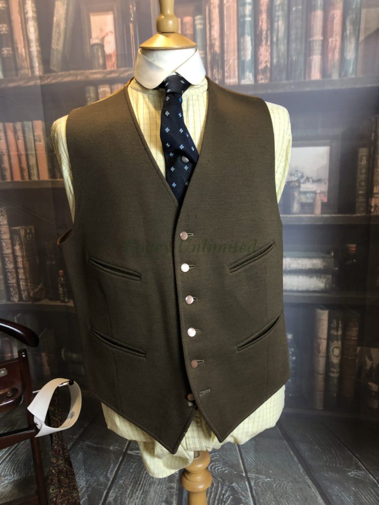 Vintage Fantastic Dark Grey/Brown woven Wool Dunn & Co Waistcoat/Vest ...