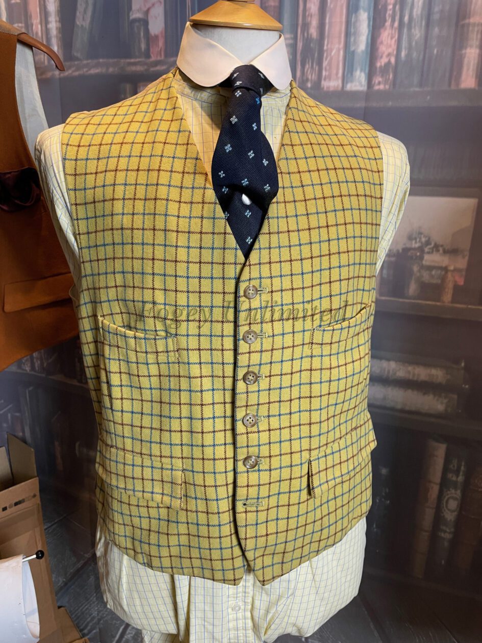 Vintage Horne Bros Tattersall Wool Doeskin Waistcoat/Vest 38/40
