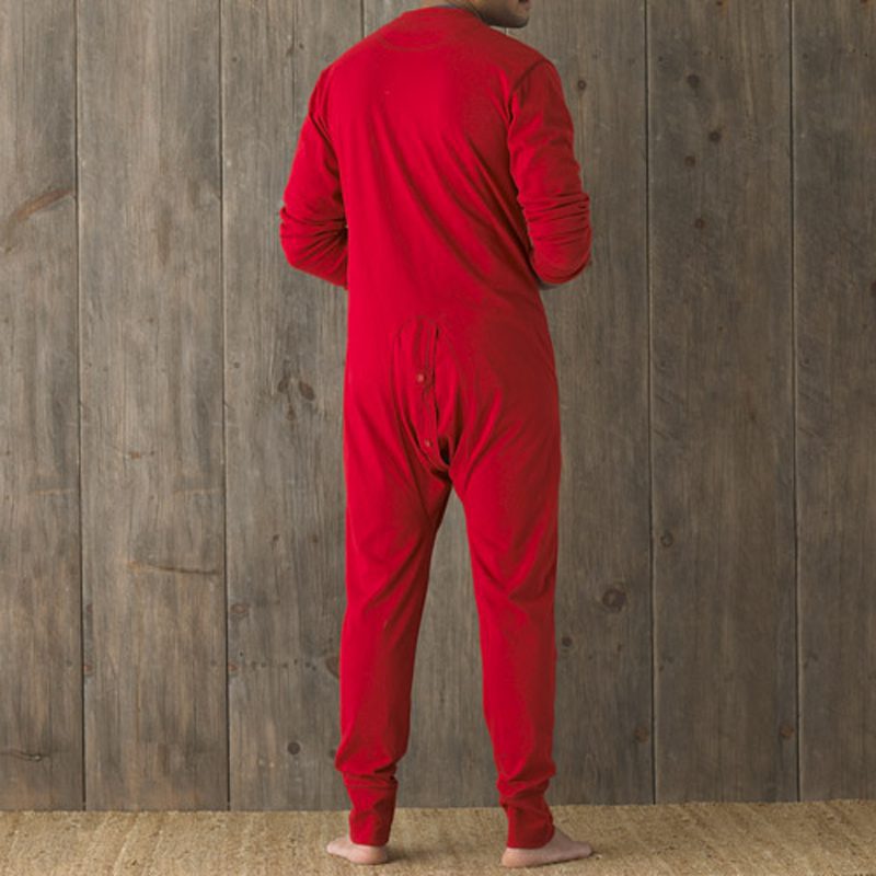 Vintage Style Button front Union Suit (Combinations) in Traditional Red or  White - Fogey Unlimited