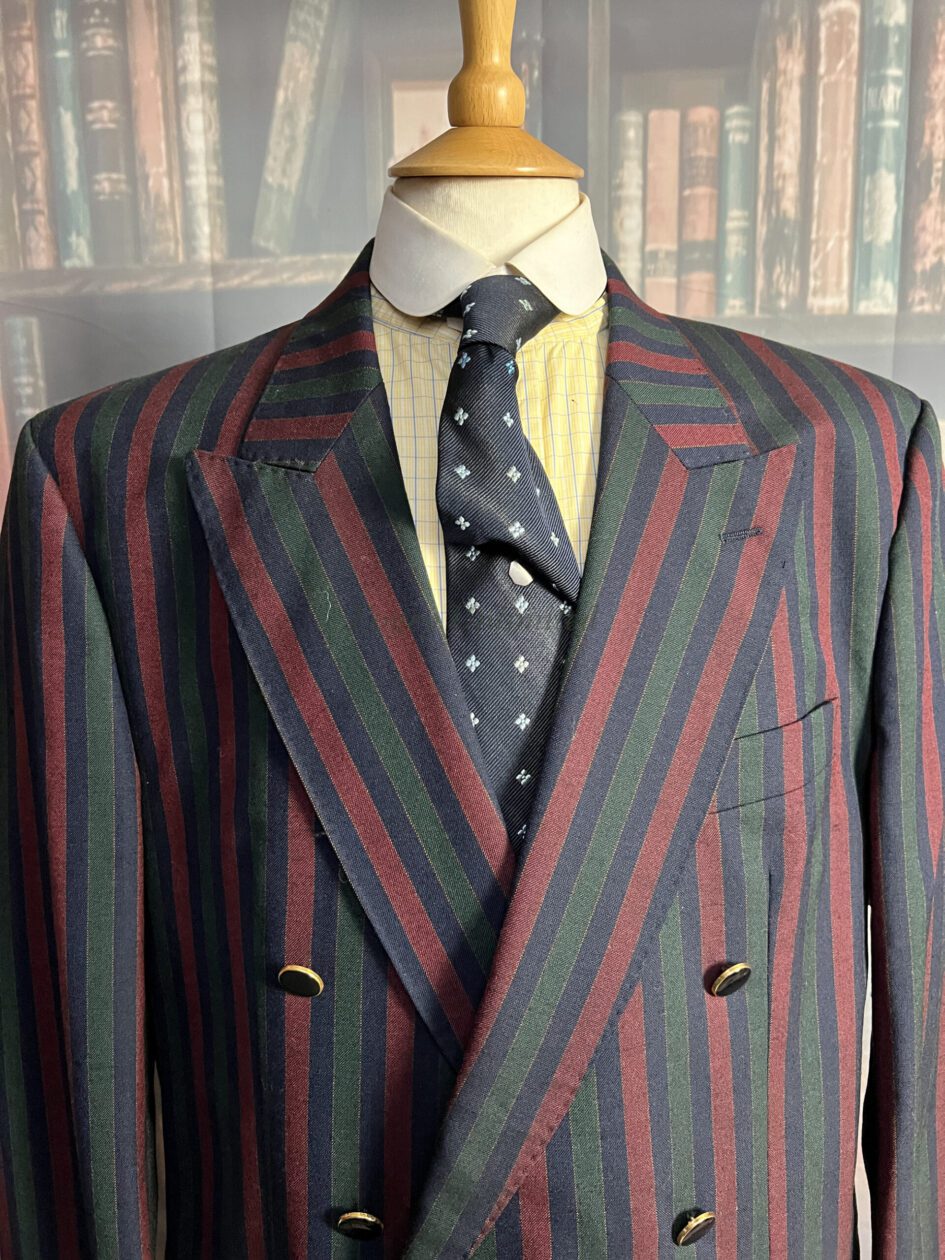 Vintage Gentlemans Striped Boating Blazer by Brook Taverner 40R