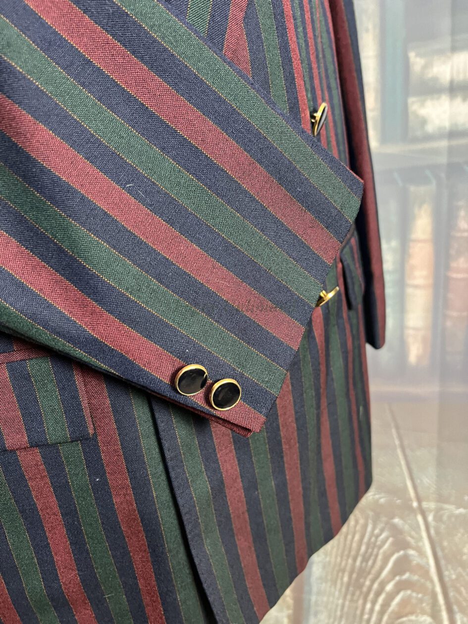 Vintage Gentlemans Striped Boating Blazer by Brook Taverner 40R