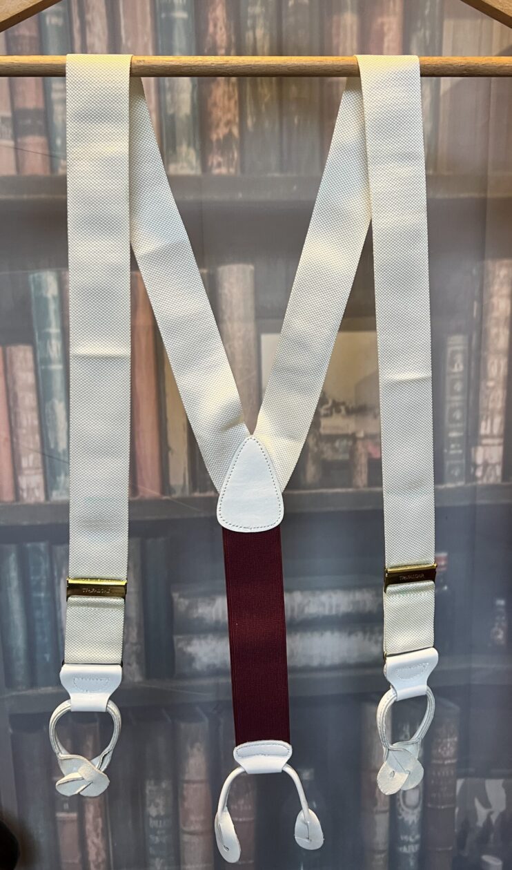 Vintage Trafalgar Moire Barathea Formal Braces/Suspenders. As worn by James  Bond !!