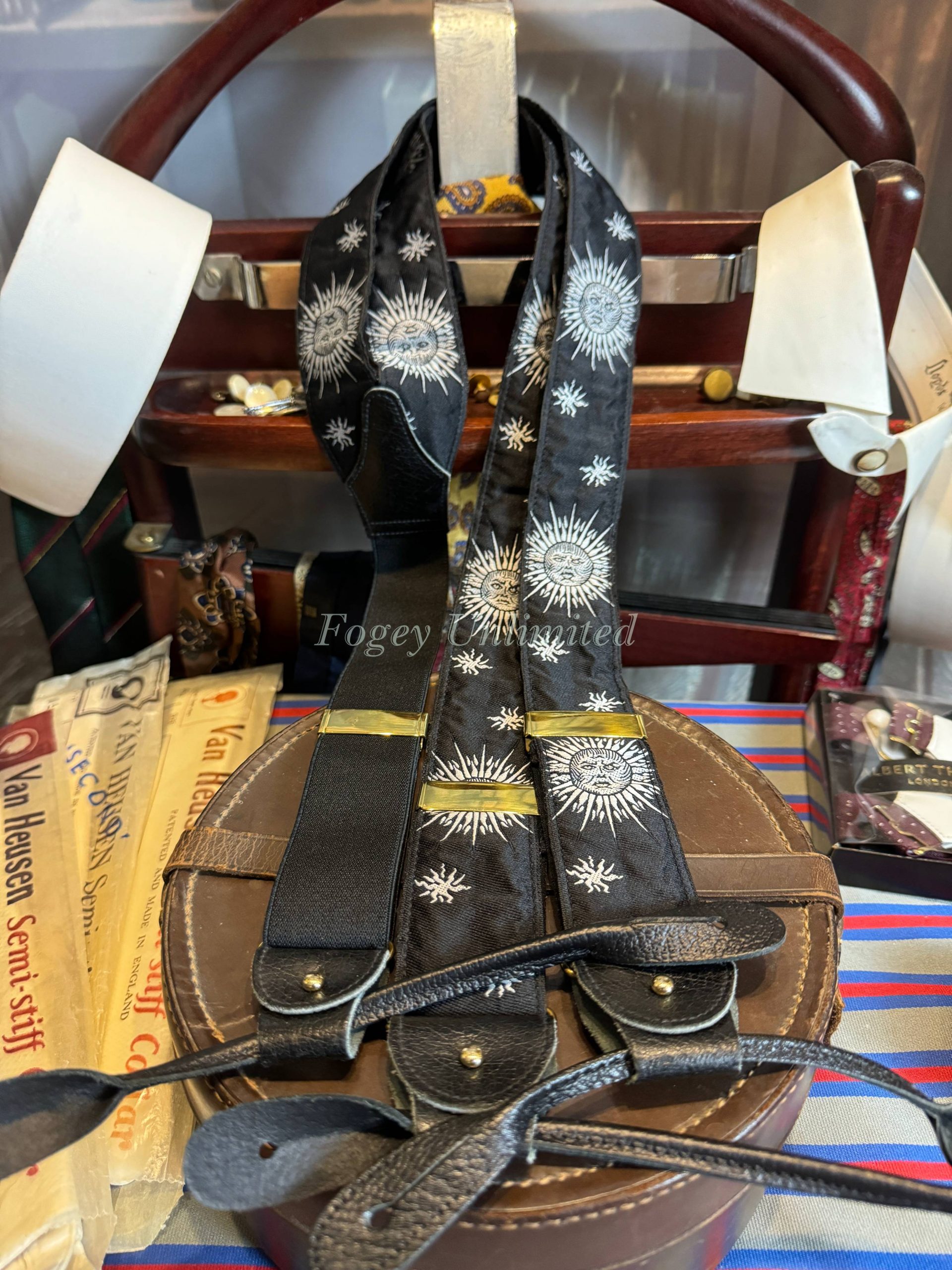 Albert Thurston Braces/Suspenders Woven Barathea Spots and Polka Dots