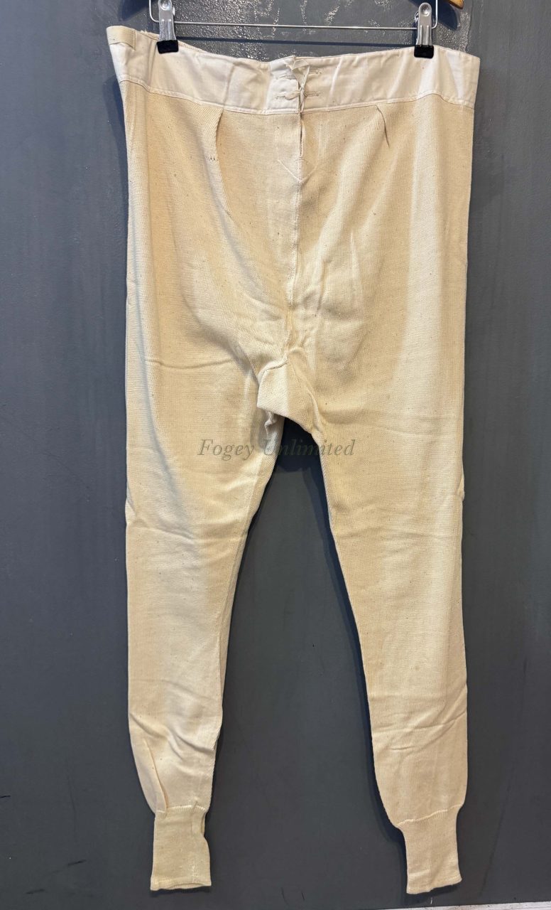 Traditional Long Johns With Yoke/button Front and Brace Tapes