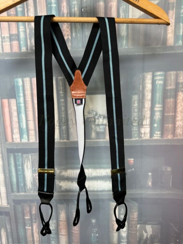 Pre-Loved Albert Thurston Barathea woven Braces/Suspenders. Various Colours (Ref:ATBV) - Image 2