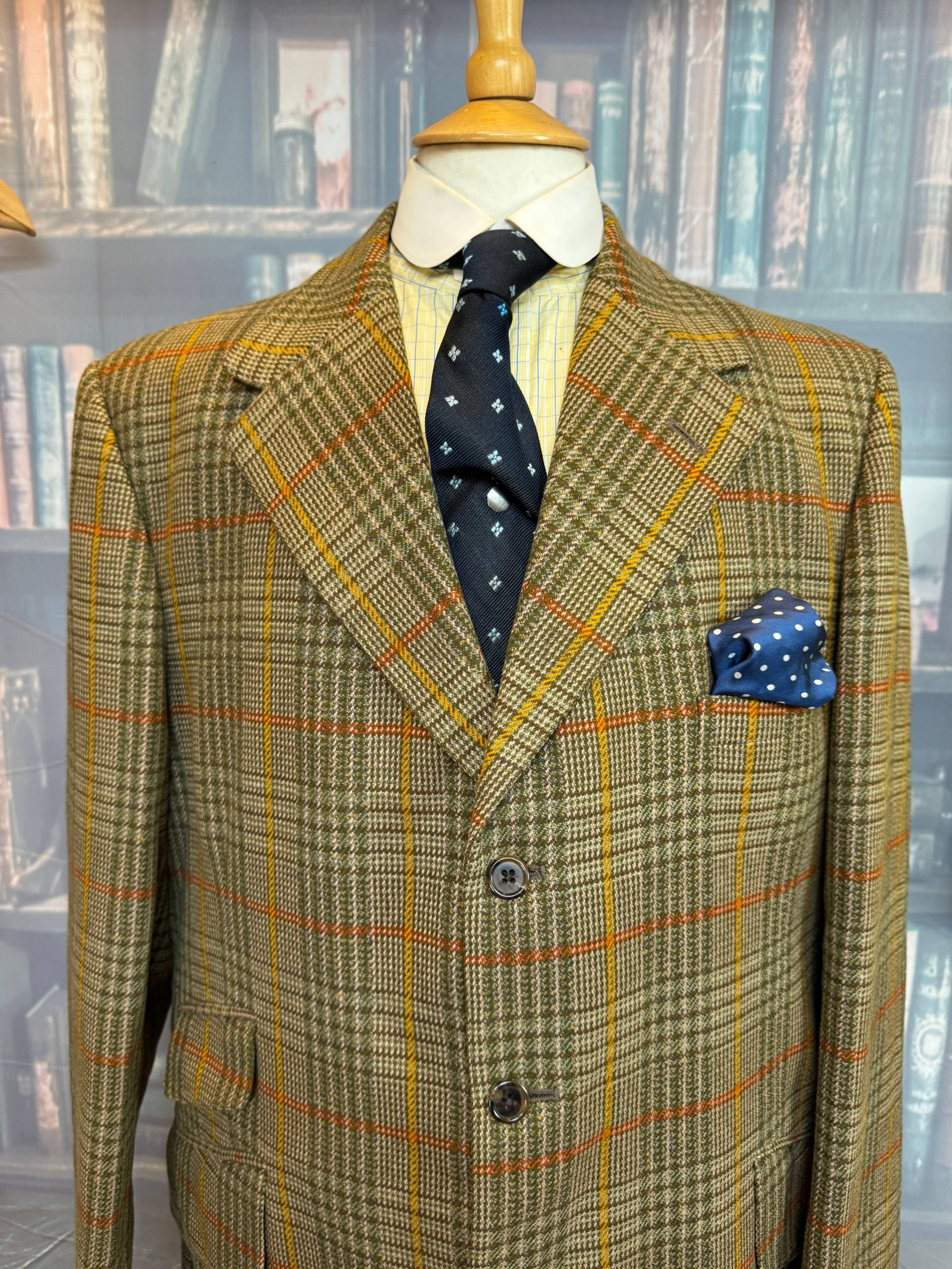 Vintage Bold Pattern Tweed Hacking Jacket by Bladen 42R /107cm Chest ...