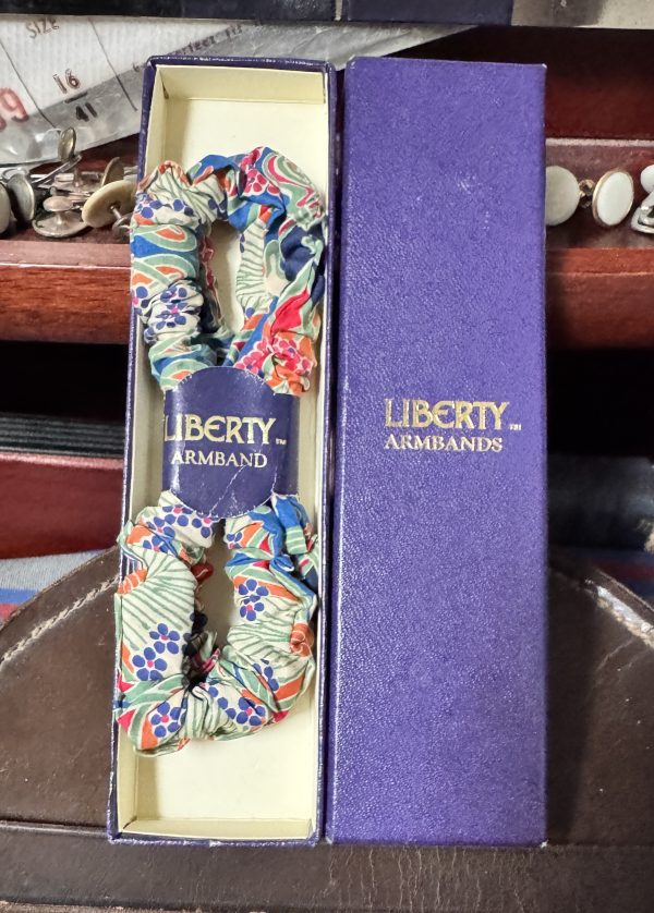 Vintage Liberty Silk covered ARMBANDS /Garters for your shirt sleeves - Image 7