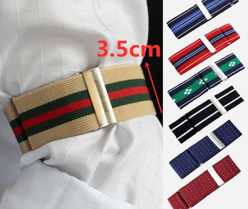 Widest Style Adjustable Elastic ARMBANDS / Sleeve Garters for your shirt sleeves (Ref:M35)