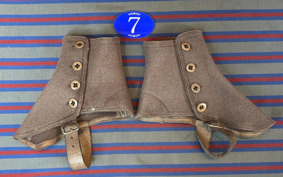 Vintage Gentleman’s Felt Spatterdashes (Spats) Size Small . (Ref:RH7)