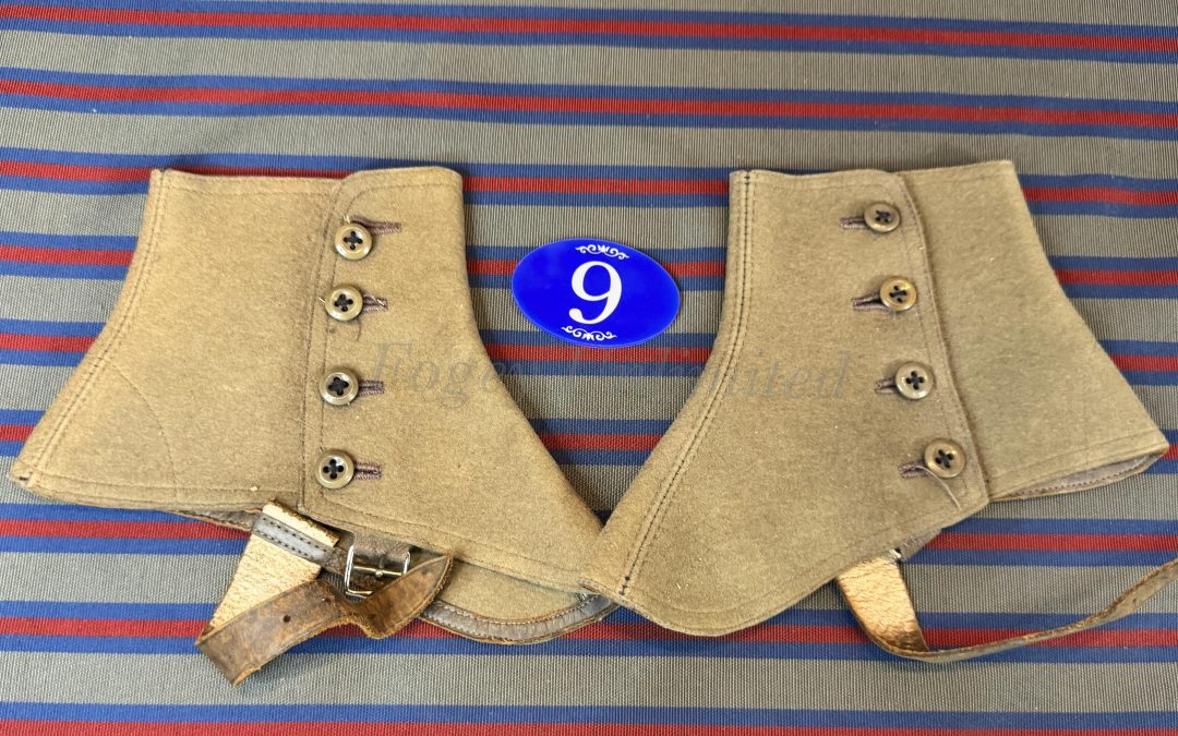 Vintage Gentleman’s Felt Spatterdashes (Spats) Size Medium . (Ref:RH9)