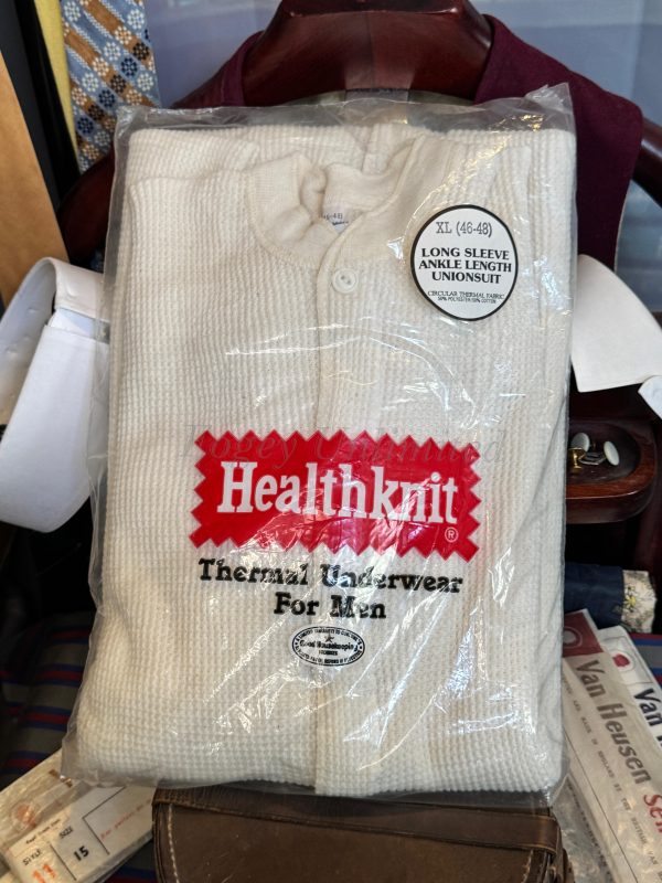 Vintage NOS Heavyweight HealthKnit Union Suit. Waffle weave. XL 46-48" Chest - Image 5