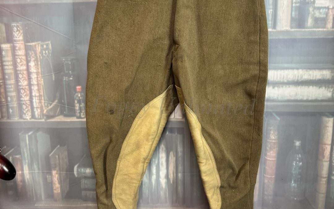 Vintage Green Military Breeches Jodhpurs. Heavyweight W30″/76cm (Ref:BGB30)