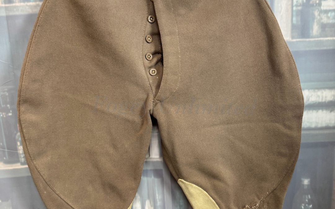 Vintage Bespoke Breeches Jodhpurs. High waist, Heavyweight. Waist 28″/71cm. (BBP28)