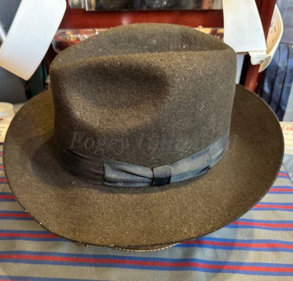 Vintage Dark Brown Trilby Hat by London Hatters. Size 7 1/4"approx (Ref:LH714) - Image 3