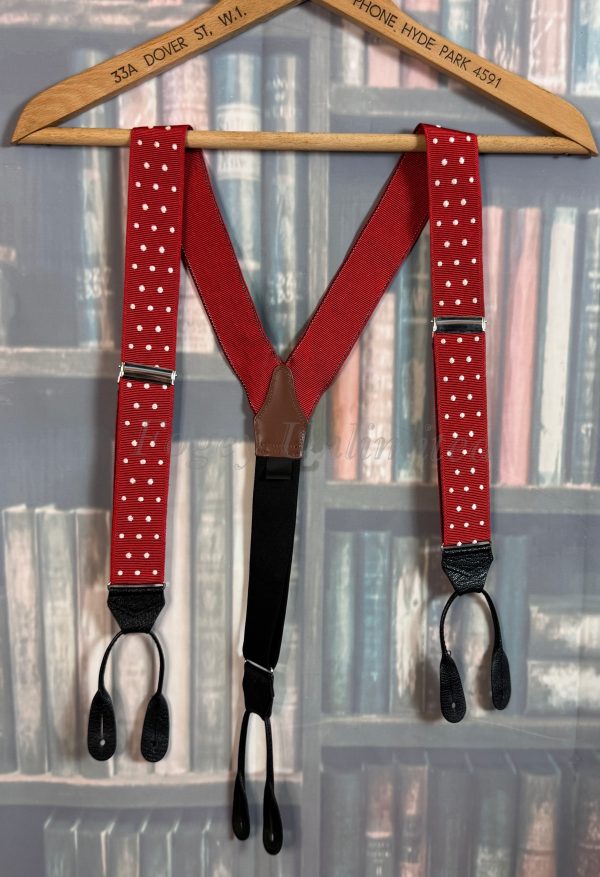 Pre-Loved Albert Thurston Barathea woven Braces/Suspenders. Various Colours (Ref:ATBV) - Image 4