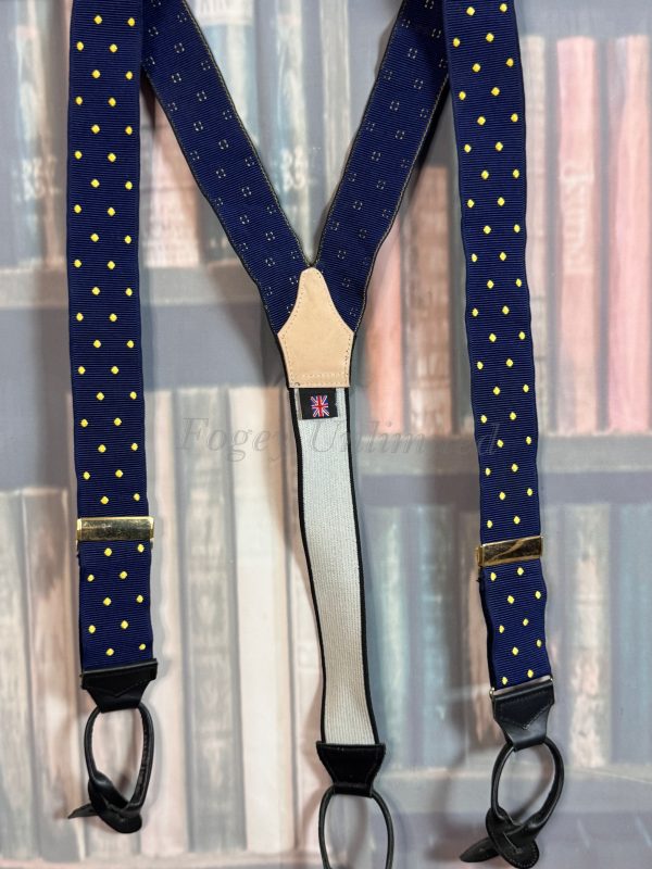 Pre-Loved Albert Thurston Barathea woven Braces/Suspenders. Various Colours (Ref:ATBV) - Image 3